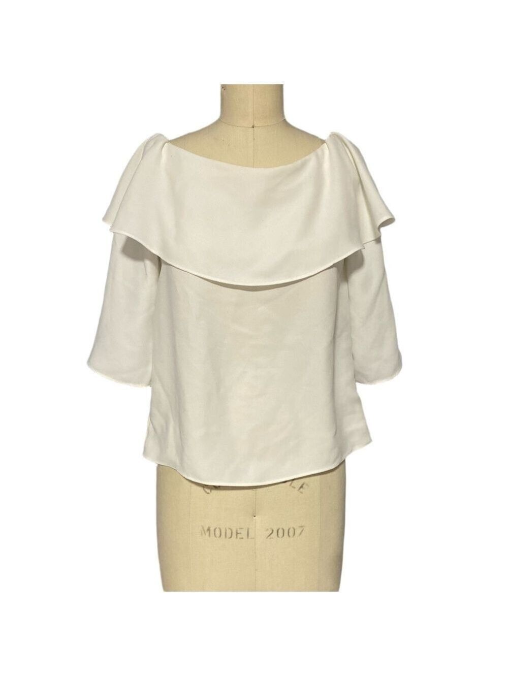 Banana Republic Oversized White Off-Shoulder Blouse XXS